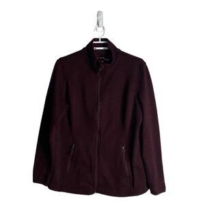 Sunice Storm Pack Women's Plum Full Zip Knit Performance Wear Jacket